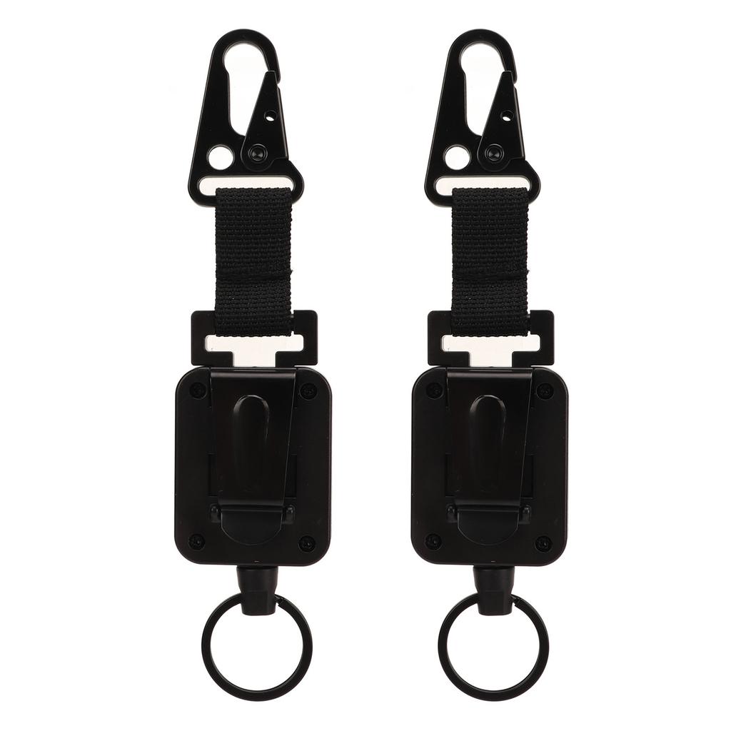 2 PCS Easy Pull Buckle Keychain Olecranon Buckle Stretchable Quick Release Buckle Key   for Bag Pants