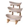 Fruit Tray Basket Wooden Frame Stand Multi-layer Candy Snack Plate Fruit Shelf Table Decoration