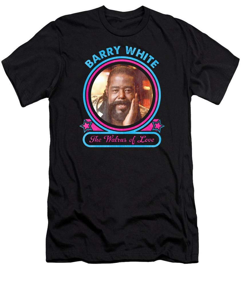 

New Barry White The walrus of love T-shirt Black Short Sleeve All Sizes Unisex T-Shirt S