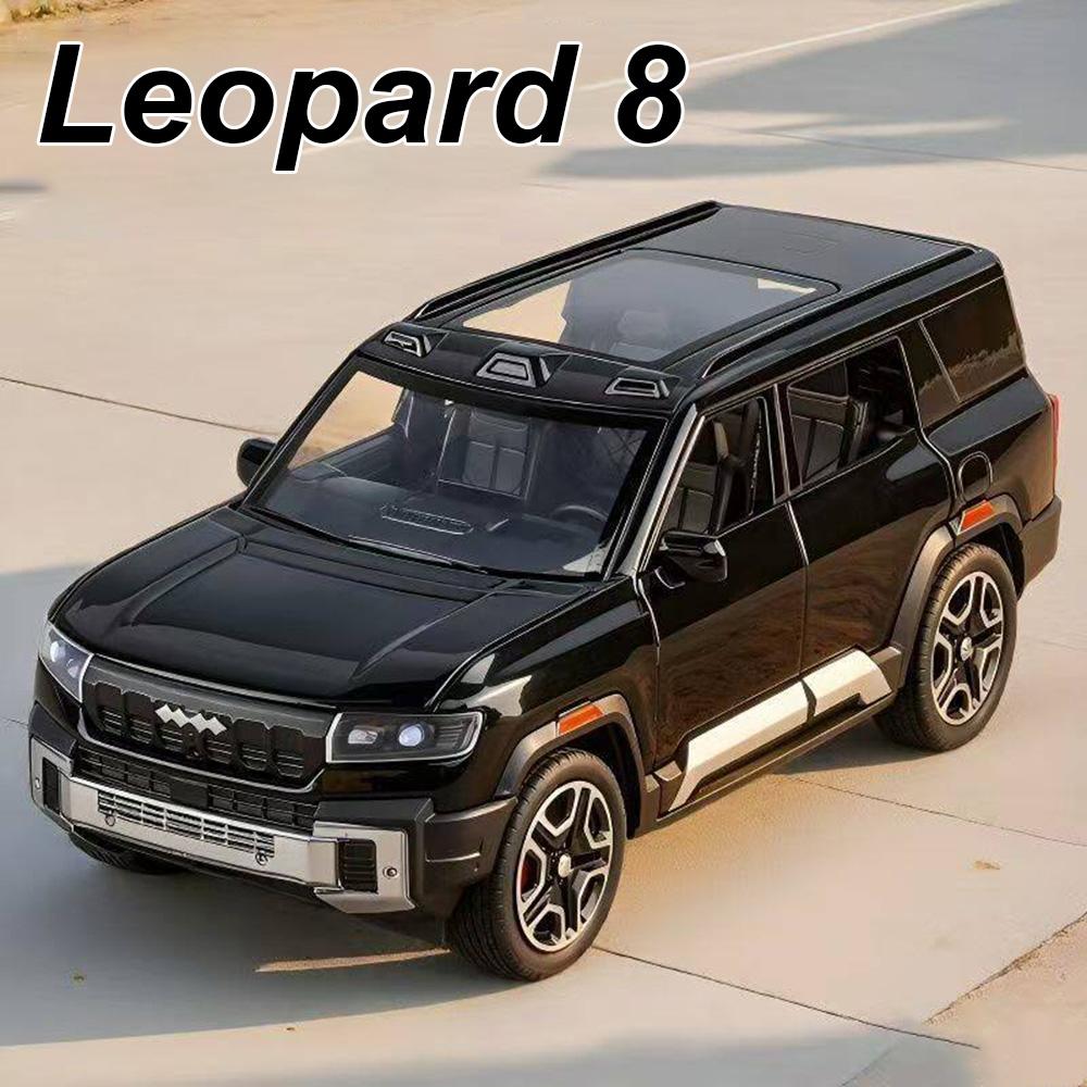 1:32 Scale BYD Leopard 8 ES8 Miniature Model Toys Car Diecast Alloy Doors Opened Music Light Vehicle Collecting Enthusiasts