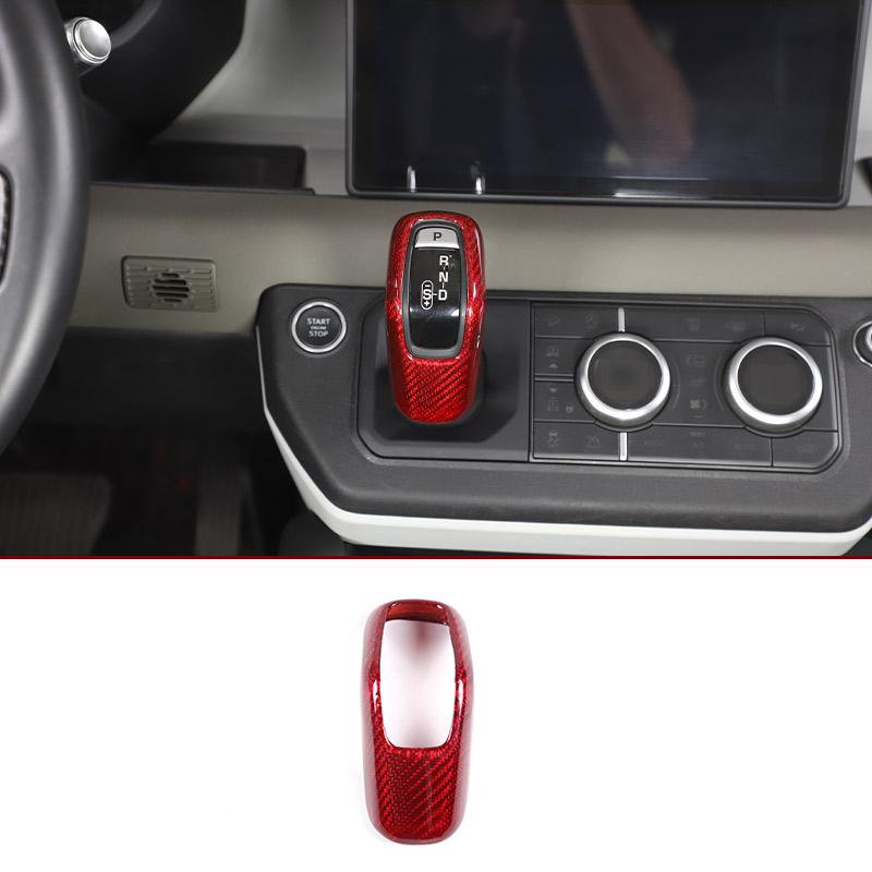 

For Land Rover Defender 90 110 2020-2026 Real Carbon Fiber Car Gear Shift Head Cover Decorative Sticker Car Accessories