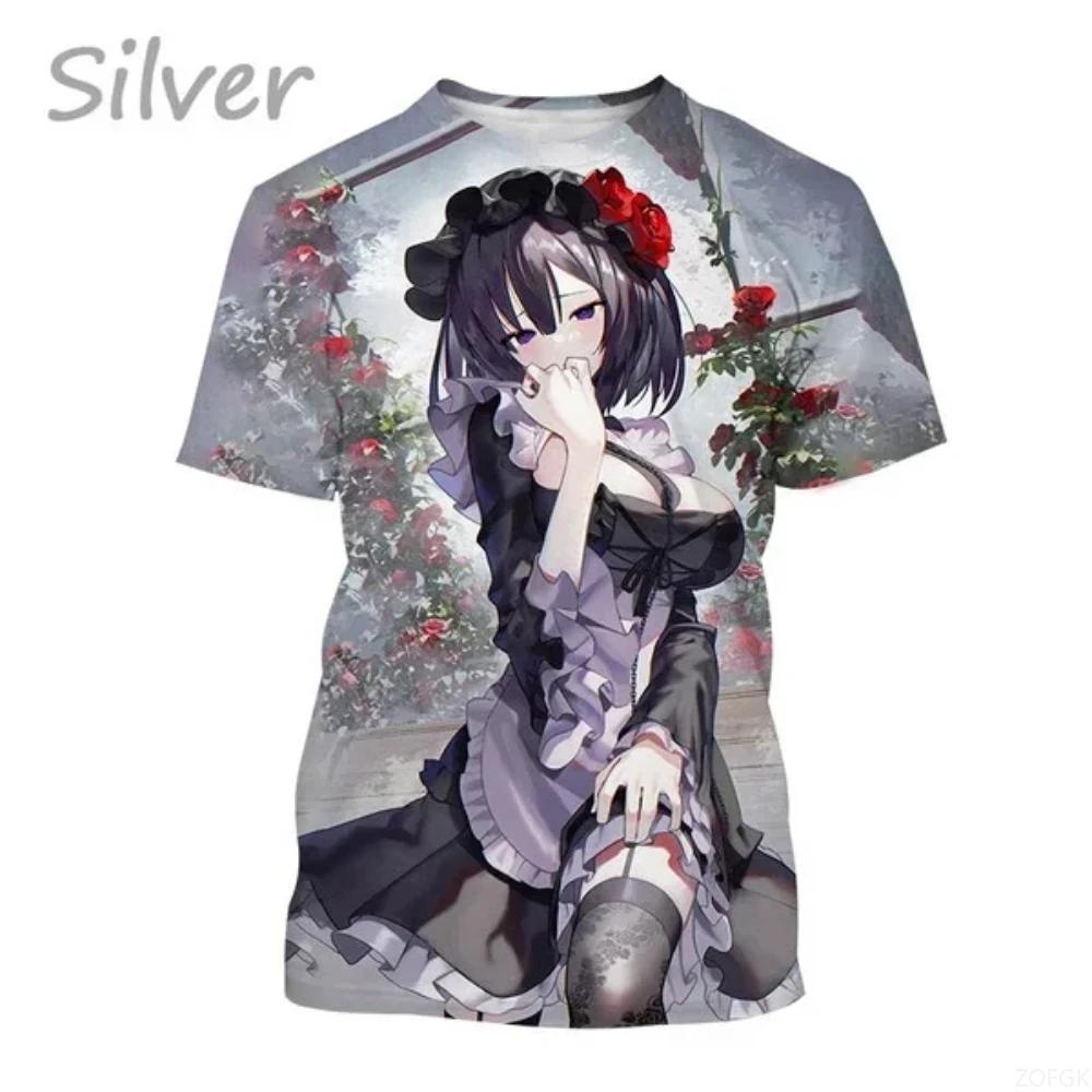 Summer Clothing Harajuku Anime Characters 3D Printed Round Neck Breathable Short Sleeved Casual Top for Men and Women