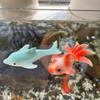 Schwimmende Aquariendekorationen Meereslebewesen-Ornamente, Realistische Goldfisch-Delphin-Schildkröten-Oktopus Kreative Gartenwasserdekorationen Fischbehälter-Dekor, Marine