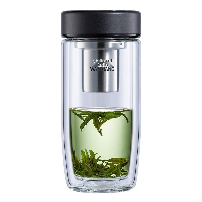 Wanxiang Double Wall Glass Tea Infuser Bottle