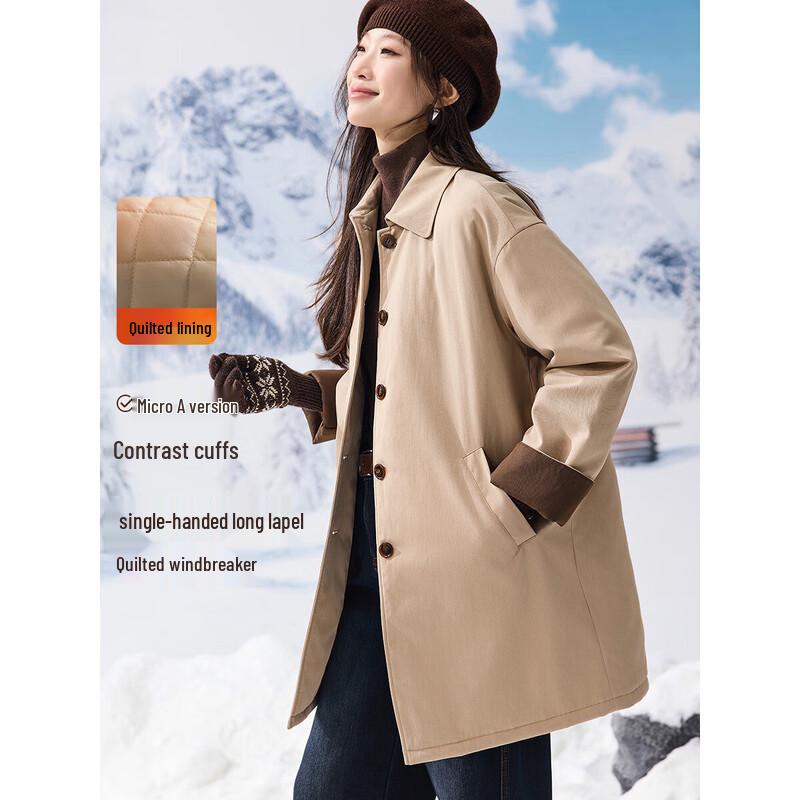 Mohan Yimei Women s Winter British Style Trench Coat M