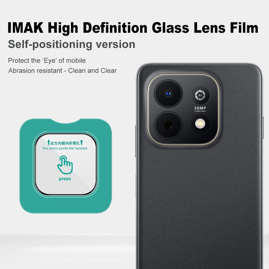 For Huawei Enjoy 90 Plus Glass IMAK High Definition Glass Lens Film Self-positioning Version