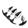 3 Size Anal Plug Sex Toys Metal Silicone Base Smooth Butt Plugs Prostate Massager Dildo Stimulator Anus Masturbator Adult Toys