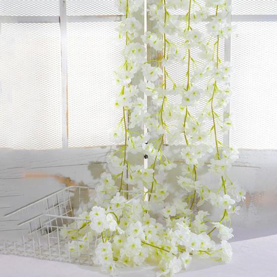 70.8" Cherry Blossom Flowers Garland Artificial Pink Flower Vine Hanging Faux Silk Flower Garland for Home Wedding Garden Party Arch Decor