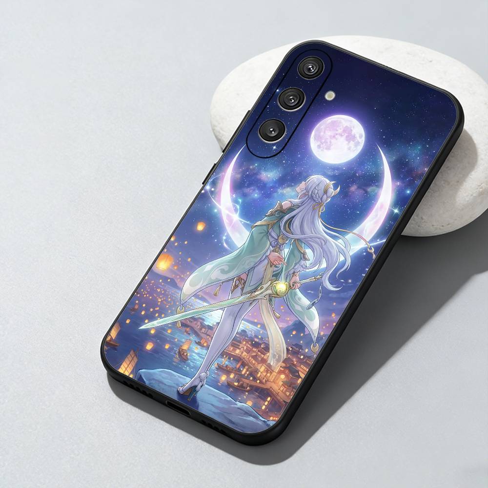 ZiBai G-Genshin I-Impact Phone Case For Samsung Galaxy A73,A72,A71,A70,A52,A51 Others Soft Black Cover