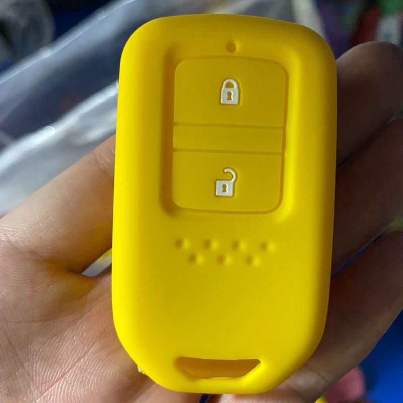 ZAD 2 button silicone rubber car key cover case holder for honda Vezel city civic Jazz CRV Crider HRV Fit Freed Smart key