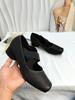 Spot Second Hair! Fashion Versatile New Pig Nose Horse Leather Cross Strap Thick Heel Mary Jane Ballet Shoes Women's Single Shoes
