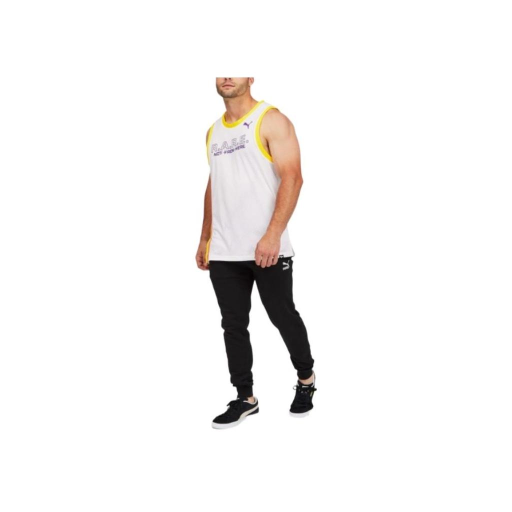 Puma Letter Print Sleeveless Tank Top Men Tops White 537100-01