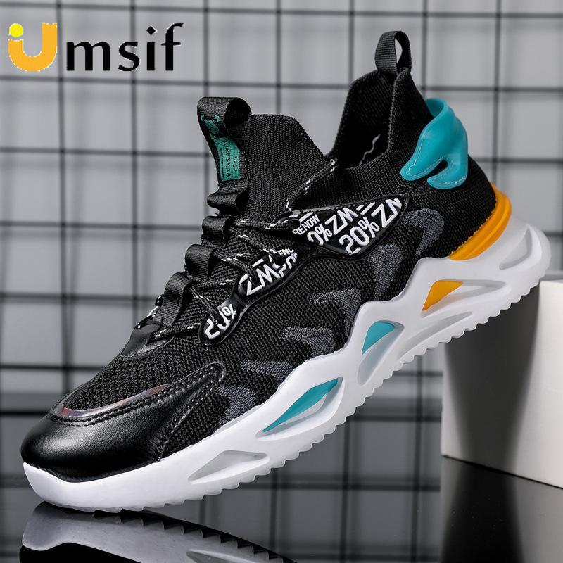 Nové pánské sportovní boty Prodyšná síťovina Pohodlná Neklouzavá Neformální běžecká obuv
