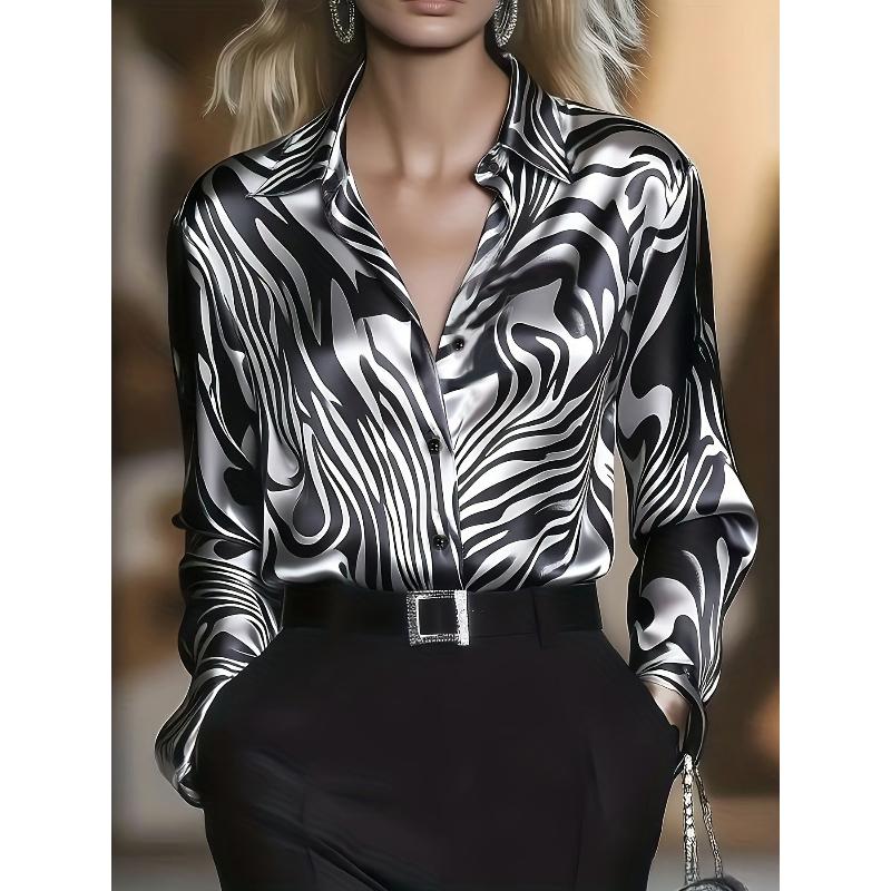 Fashionable elegant women s autumn and winter blouse, suitable for office, commuting and formal occasions S