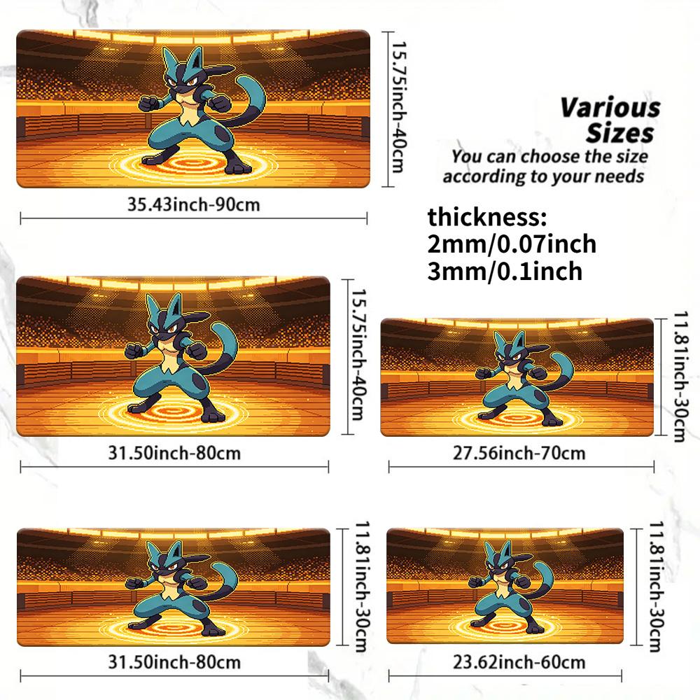 Ash Squirtle Aurora Ice Cave TCG Playmat NonSlip Washable Desk Mat 30x80x0.2cm