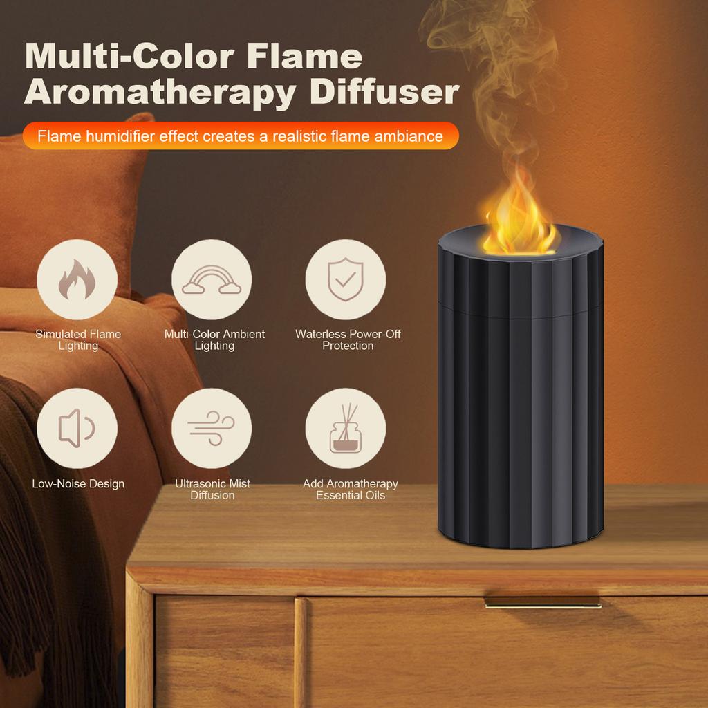 Flame Air Diffuser Humidifier 7 Colors Aroma Diffuser Aromatherapy Diffuser for Home Office Gift