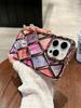Electroplated Diamond Lattice Wave Case for iPhone 14 Pro Max - Elegant New Apple 15 Model