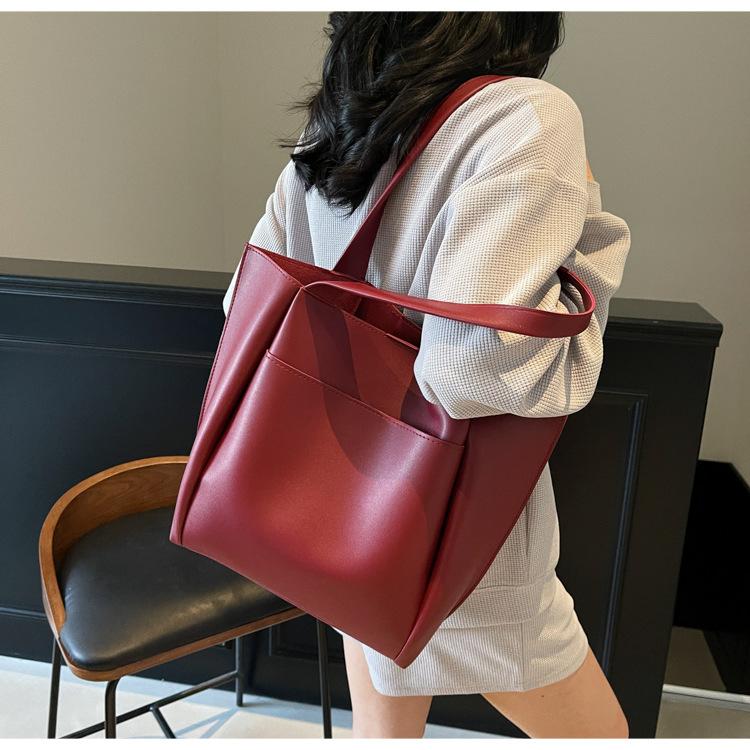 Women's Bag Large Capacity Shoulder Bags High Quality PU Leather Handbags and Purse Female Retro Tote Bags