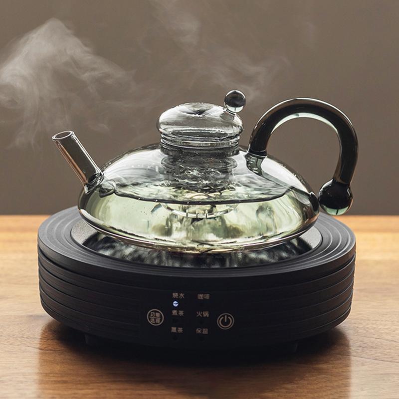 Tea Pot With Infusers For Loose Tea Glass Electric Kettle Glass Tea Kettle With Heating Pad Hot Tea Maker With Handle Teapot