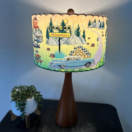 Yousheng Drum Lamp Shade Vintage Style Lamp Shade Lamp Cover Replacement Western Lampshade for Floor Lamps Table Lamps