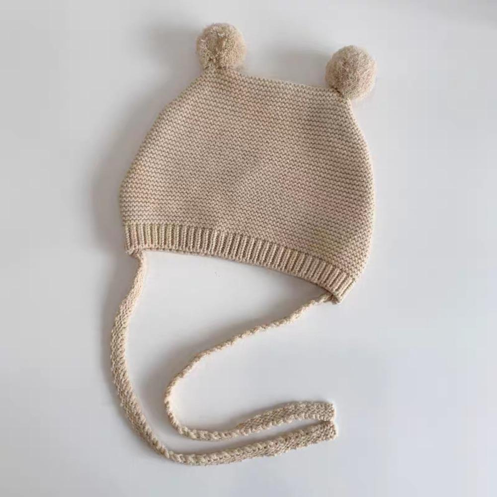 Korean Toddler Knitted Hat Winter Warm Infant Bonnet New Baby Ear Protection Hat