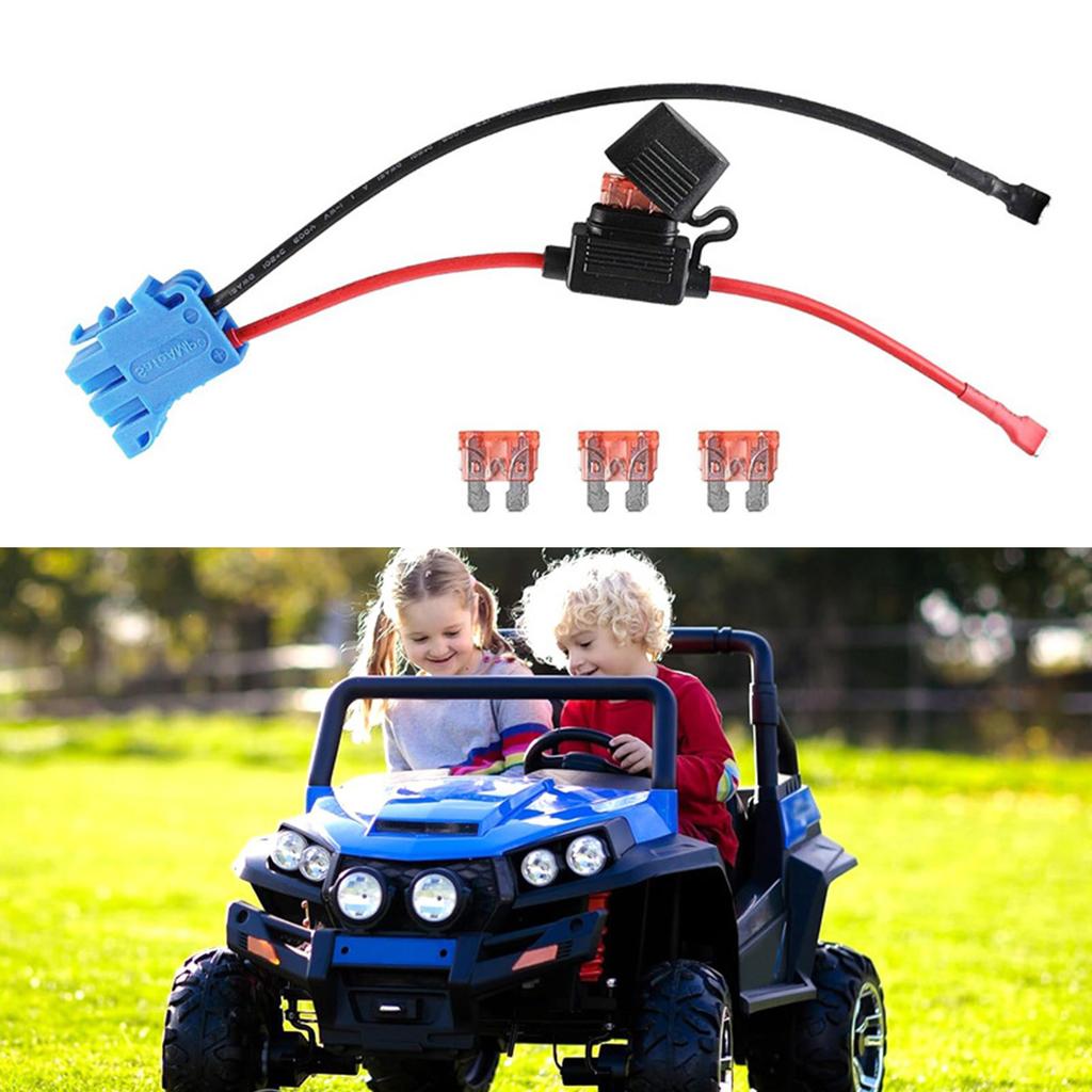 12AWG Hochleistungs-Verkabelungskabelbaum-Steckverbinder-Ersatzkits Wasserdicht für 12V SLA-Batteriebetriebenes Aufsitzspielzeugfahrzeug