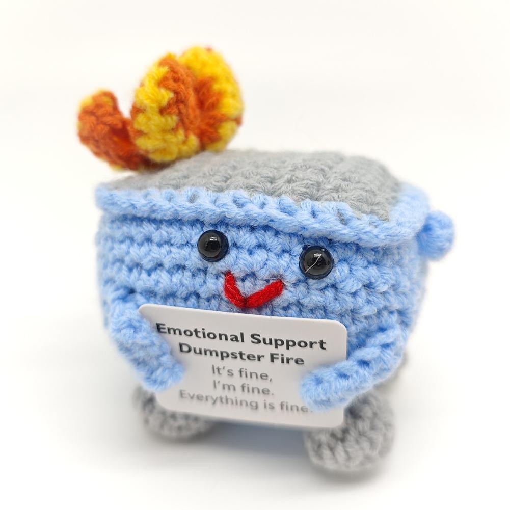 1pc Emotional Support Gifts, Handmade Creative Plush Desktop Decoration Ornaments,
