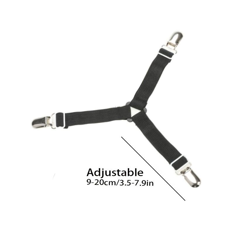 1/4pc Triangle Quilt Fixer Clip Adjustable Elastic Sofa Cushion Quilt Bed Practical Invisible Non-slip Safety Sheet Straps