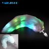 LED Glowing Butt Plug Fox Tail For Woman Man Separable Metal Anal Plug with Tail Luminous Cosplay Sex Anal Toys for Couples