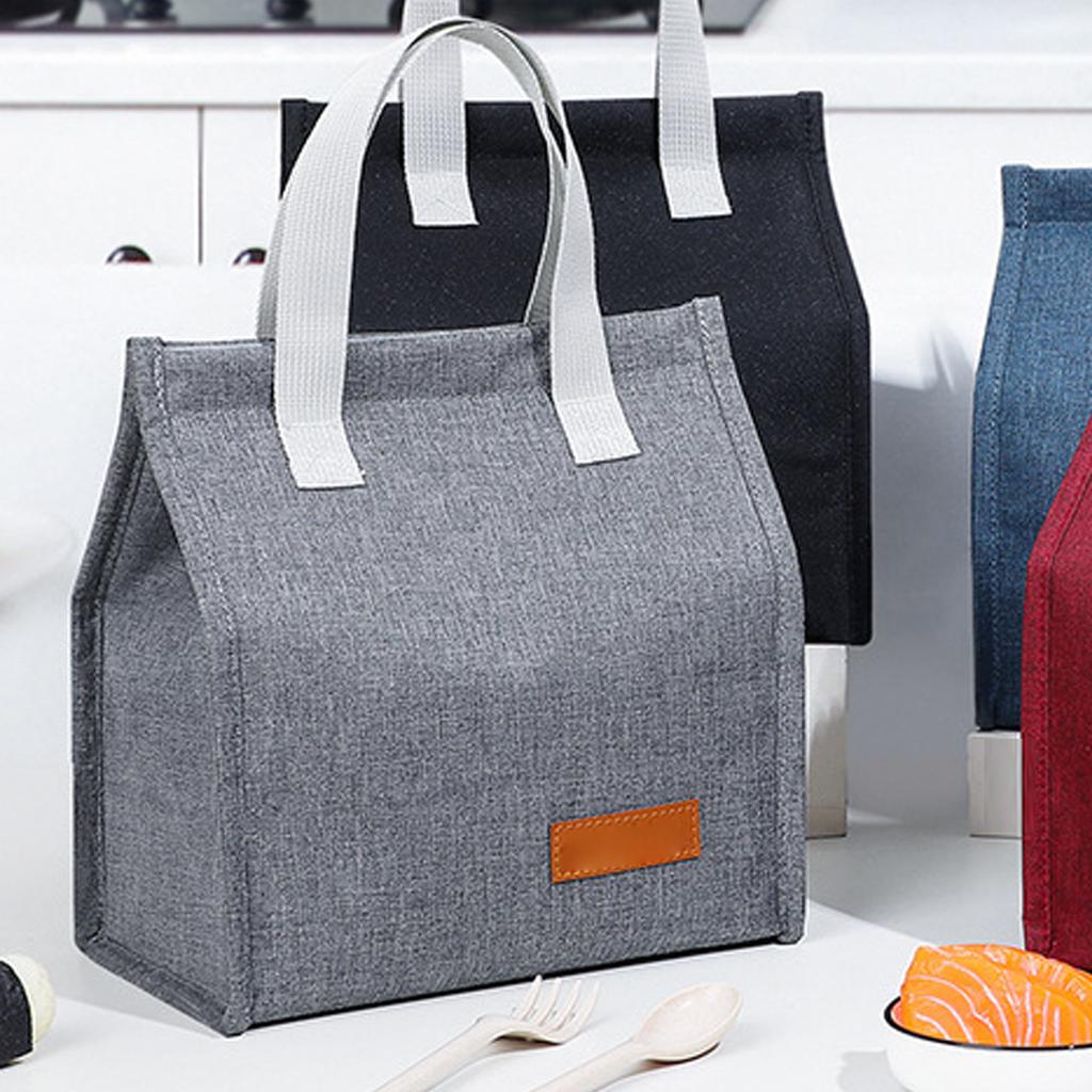 1PC Cationic Fabric Aluminum Foil Insulated Lunch Bag Large Capacity Reusable Waterproof Cooler and Organizer Container