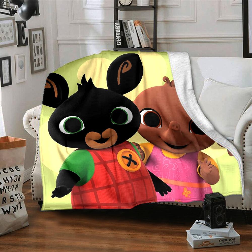 Bing Theme Printed Blanket - Perfect for Couch, Bed, Travel & Outdoor Use | Machine Washable, Cozy & Durable.