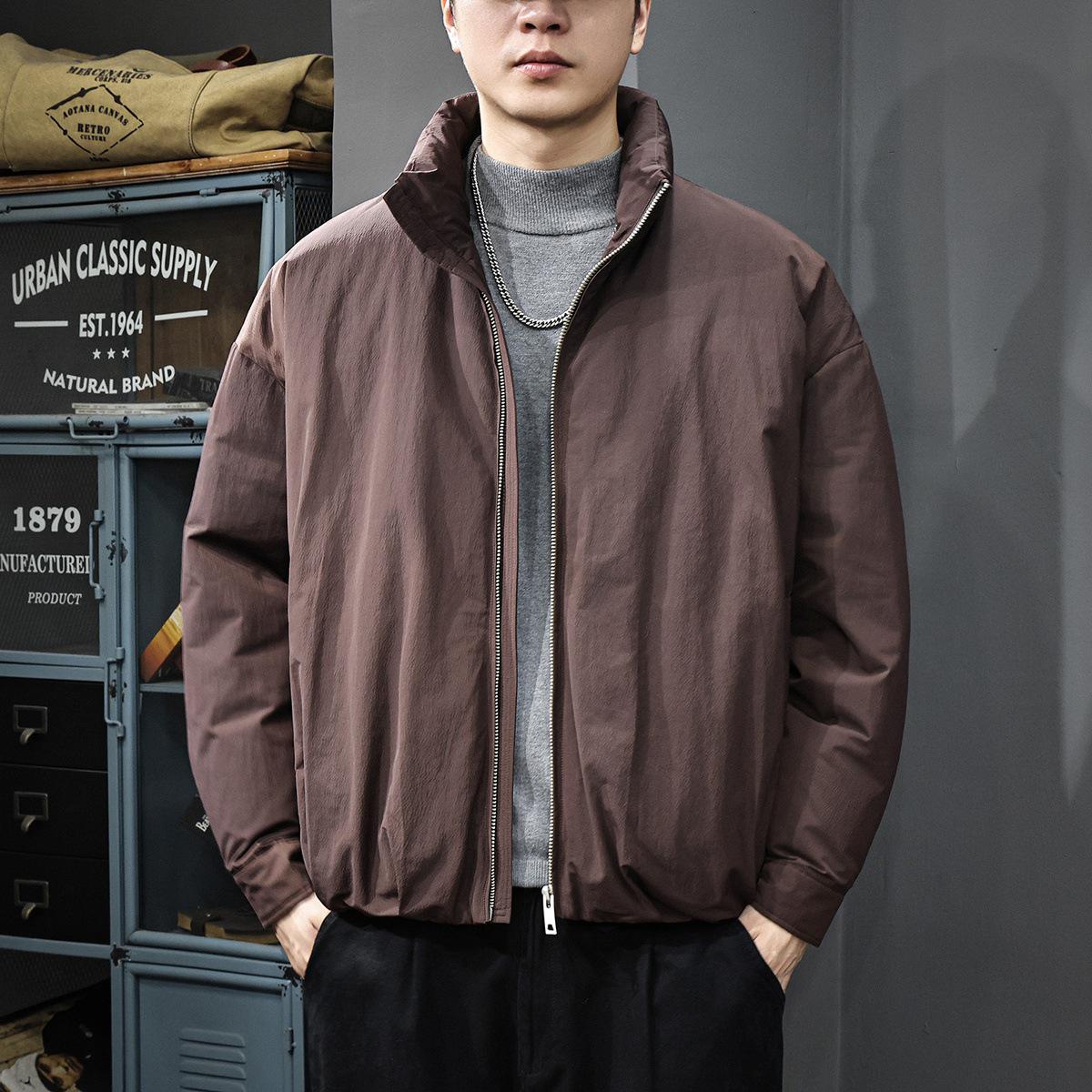 

2025 Men s Winter Heavyweight Duck Down Luxury Stand Collar Jacket: Warm, American-Style Loose Fit 2XL (160-180 jin)