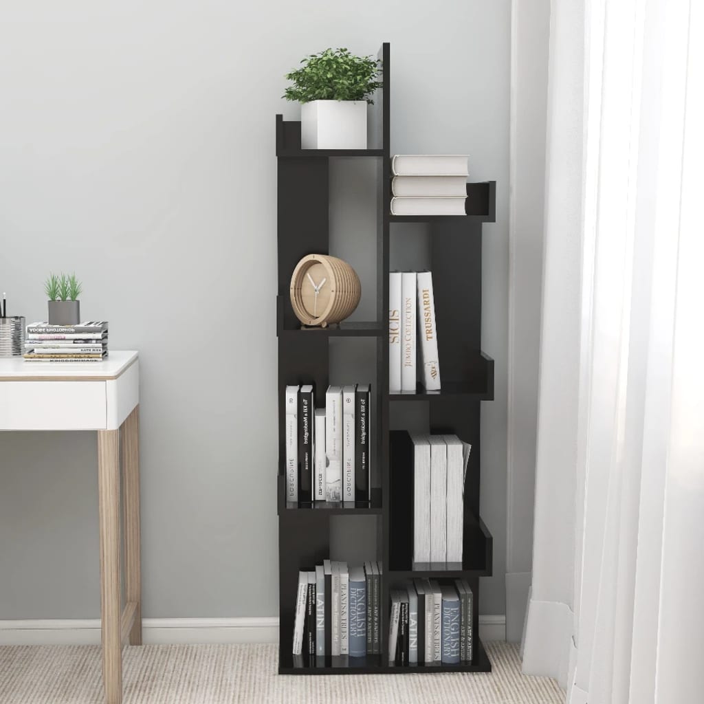 Bookshelf Black 48 x 25.5 x 140 cm Particleboard
