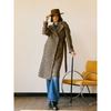 Blacknini/British Fabric with Various Styles and Details Patchwork Overcoat/Velvet Overcoat