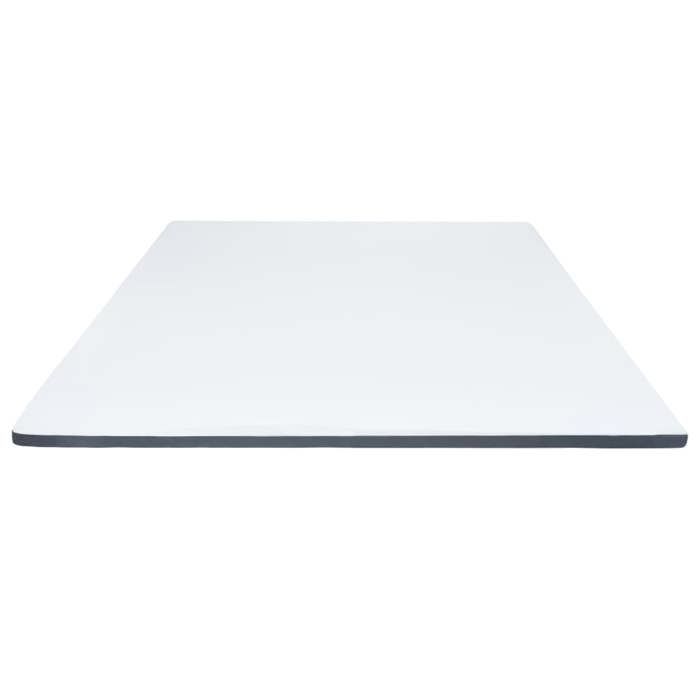 VidaXL Surmatelas de Sommier Tapissier Protège-matelas Lit Protecteur Housse Lavable Confortable Doux Blanc et Gris Foncé 288216