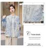 Jachetă elegantă de damă în stil chinezesc: Design High-End, Jacquard Brodat Retro, Guler Înalt cu Nasturi pentru Primăvară și Toamnă