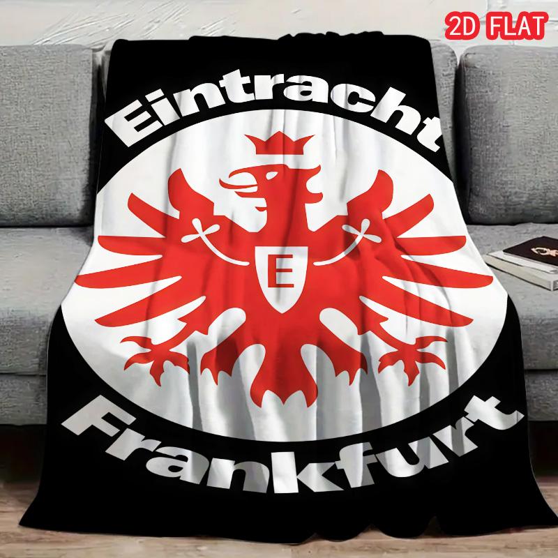 

1PC Eintracht Frankfurt Print FlAannel Blanket, High quality Comfortable for All Seasons, Home Decor, Warmth and Comfort 80cm x 120cm