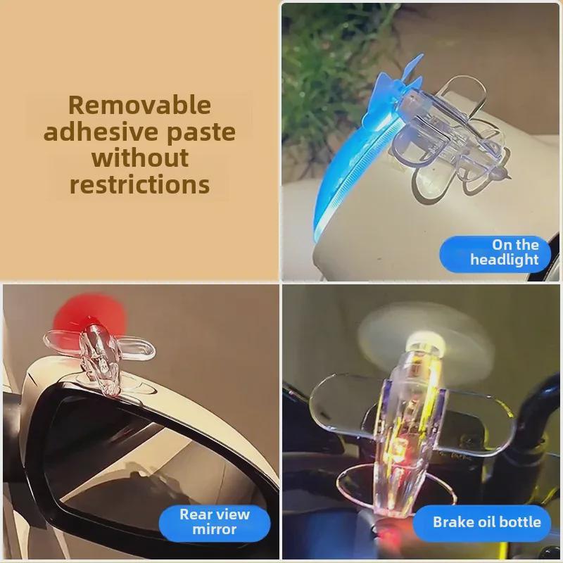 LED Wind-Powered Mini Plane Car & Motorcycle Ornament