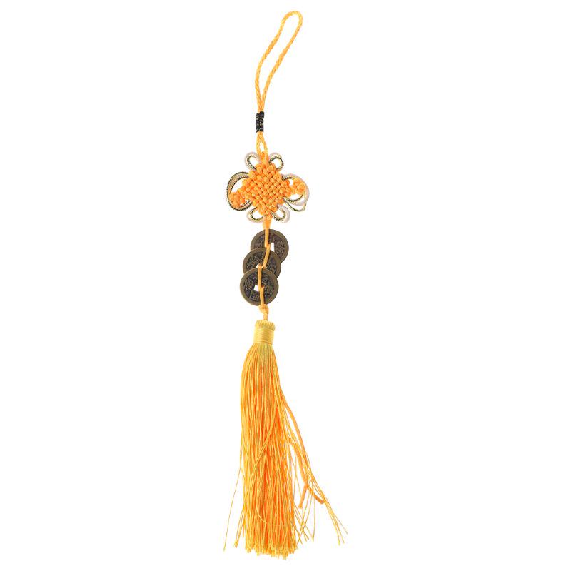Chinese Knot Feng Shui Lucky Wealth 3/6/8/9/10 Coins For Home Car Hanging Tassel #314