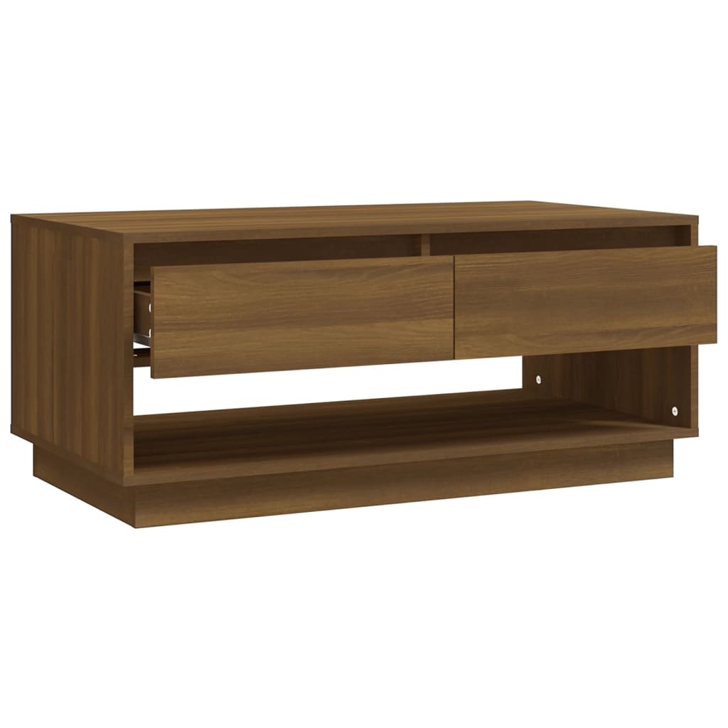 Coffee Tables Coffee Table Brown Oak 102.5X55x44 Cm Engineered Wood