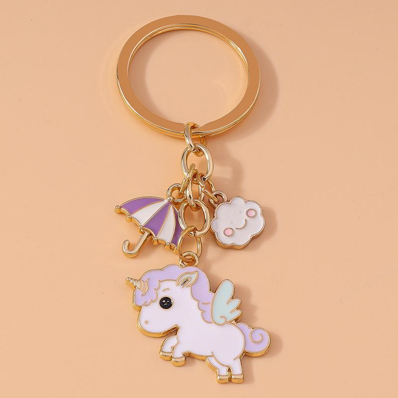 Cartoon Animal Dog Keychain Enamel Love Heart Charms Keyrings for Car Key Souvenir Gifts for Women Men Handbag Key Chains