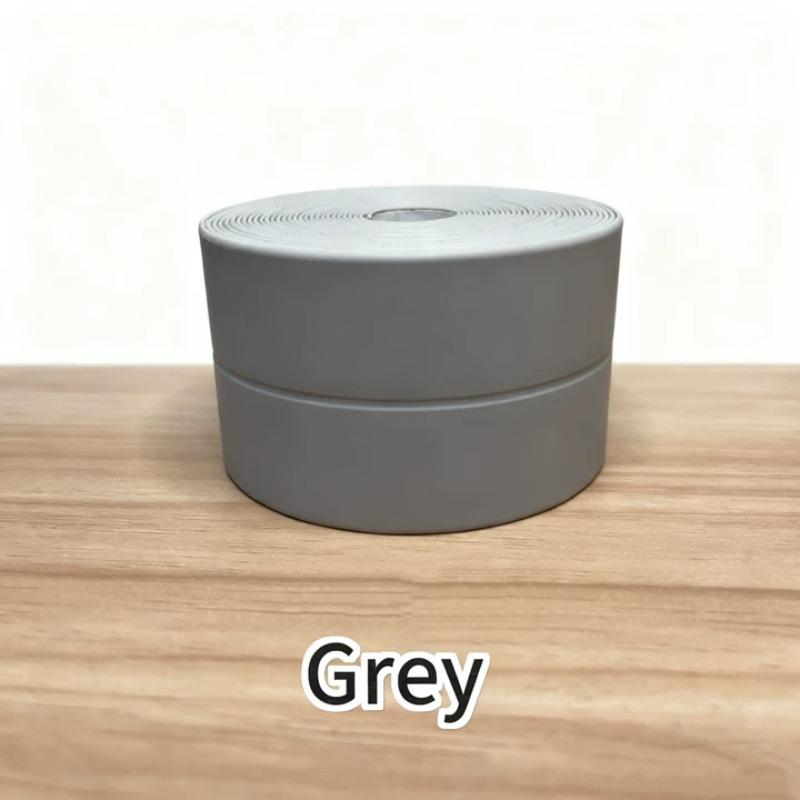 1 Roll Caulking Tape Waterproof PVC Sealing Tape Kitchen Countertop Sink Bathtub Bathroom Shower Toilet and Floor Wall Stickers