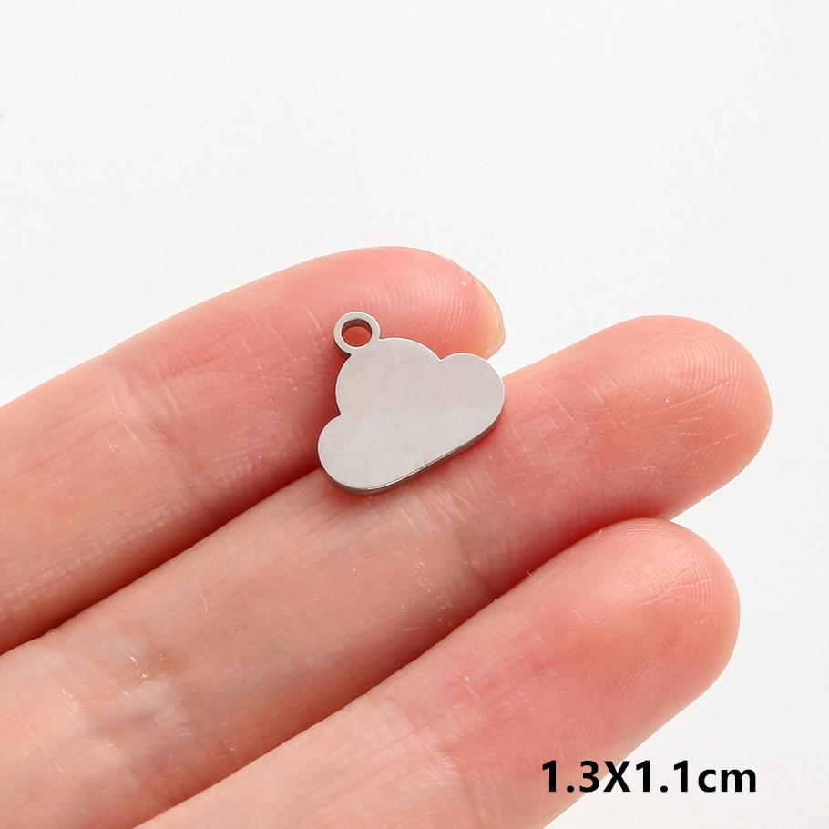 6pcs Fashion Pendant Alien Spaceship Moon Stainless Steel Charms For Jewelry Making Bag Kychain Charm DIY Necklace Earrings Bulk
