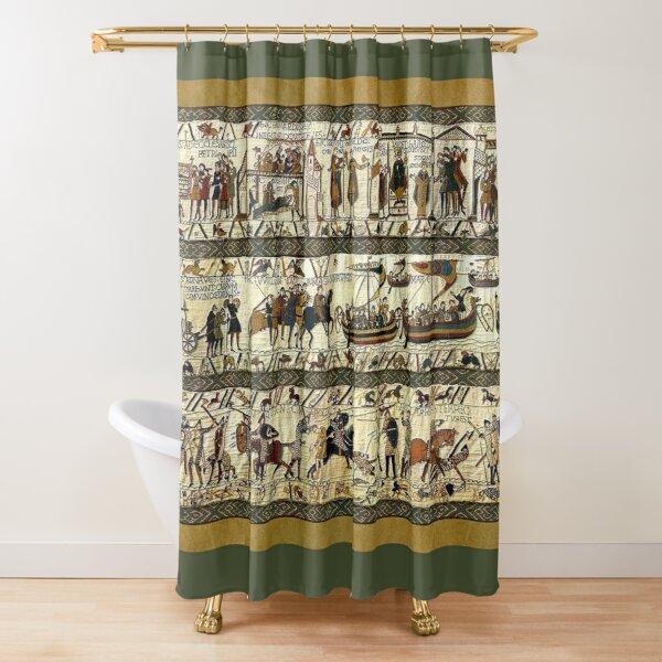Medieval Deer Hunting Scene Shower Curtain Ladies and Dogs Antique Shower Curtain Animals Retro Vintage Bathroom Curtains Set