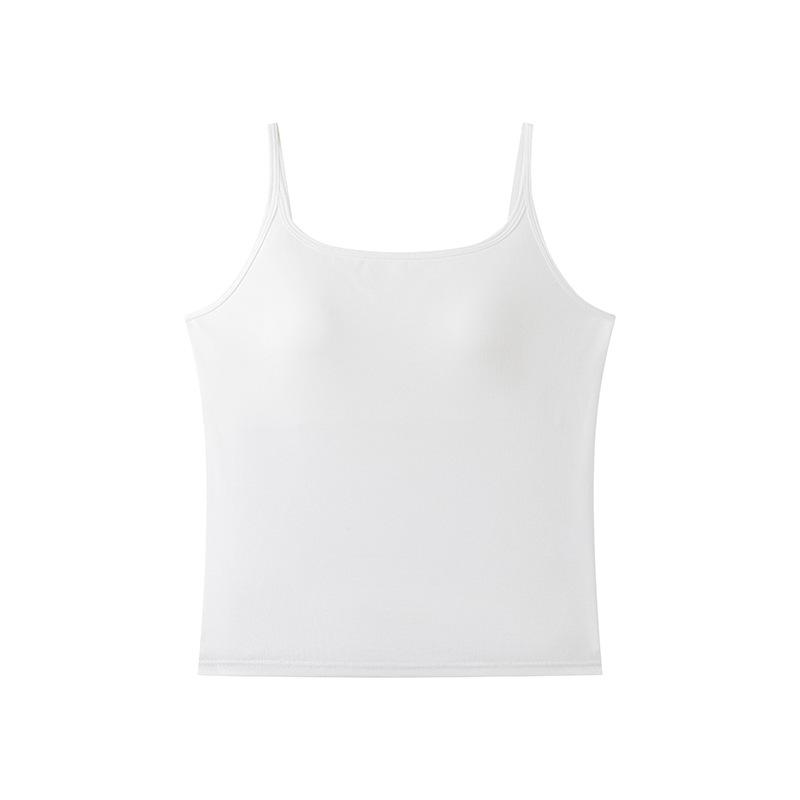 Backless Slim Fit Camisole: Thin Strap, Built-In Support, Versatile Inner Wear for Women