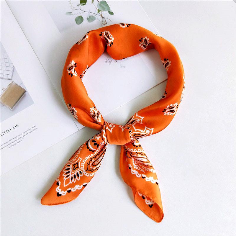 Fashion Decoration Scarf Hairband Tie Hair 70 Small Square Scarf Silk Scarf Women'S Spring And Autumn Versatile Small Scarf Professional Scarf