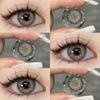 Eyeshare 1 Pair Miki Brown Contact Lenses Colored Lens Soft Contacts With Case Yearly Makeup