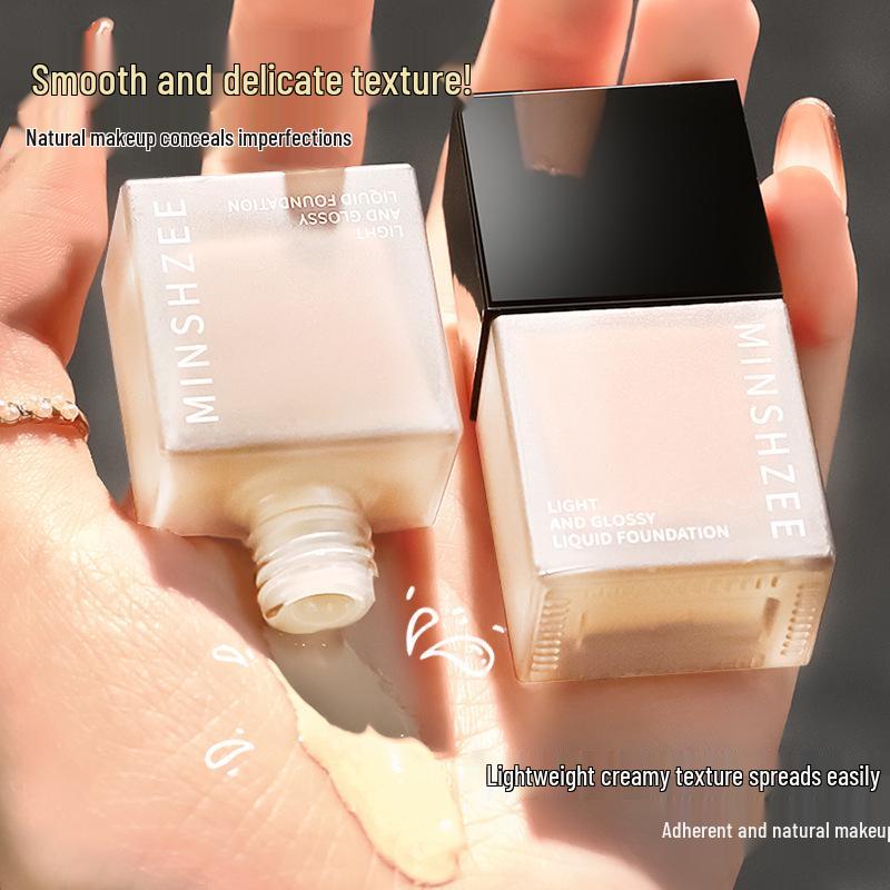 Mingxi Zhi Long-Lasting Nourishing Foundation Serum: Sweat-Proof, Waterproof, Moisturizing, Non-Transfer, 10ml.