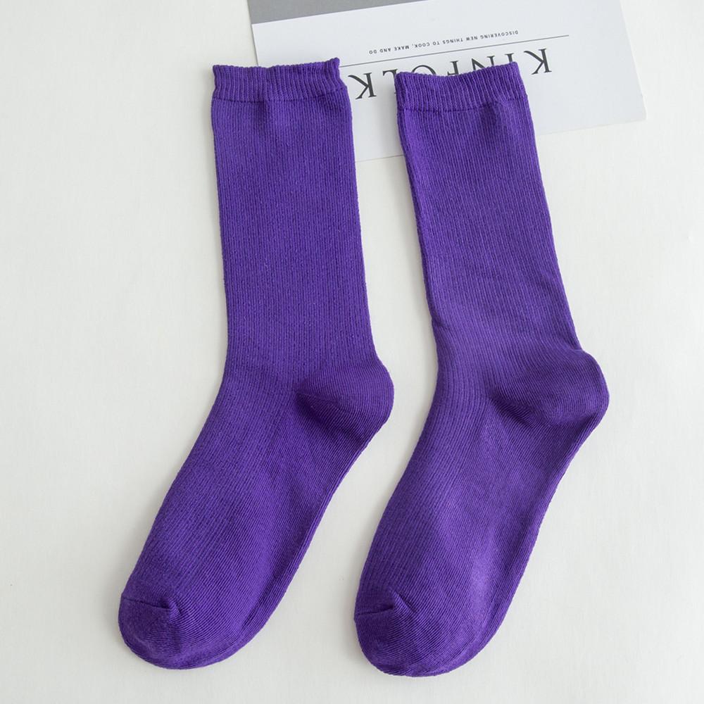 

Женские однотонные средние носки-трубочки, противоскользящие, впитывающие пот, износостойкие легкие чулки