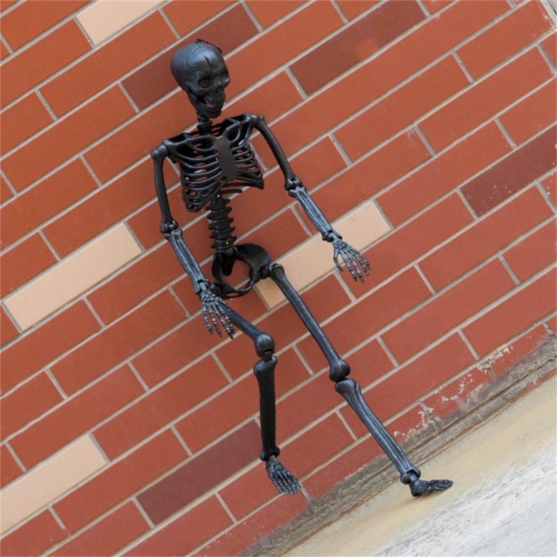 Realistic Full Body Human Bone Halloweens Props Flexible Joints Portable Plastic Indoor Outdoors Decoration